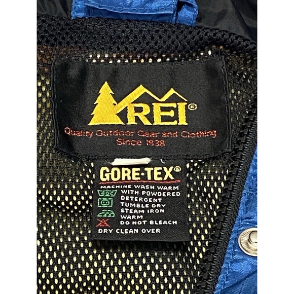 Womens Vintage 1990s REI Outdoor Sky Blue Gore Tex Windbreaker Jacket size 12 - Picture 2 of 11